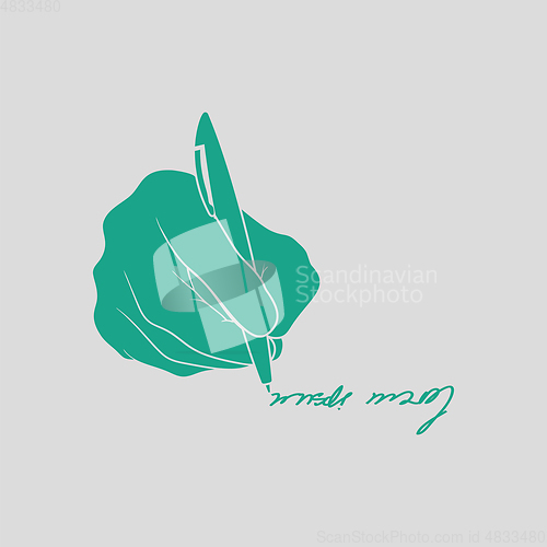 Image of Signing hand icon