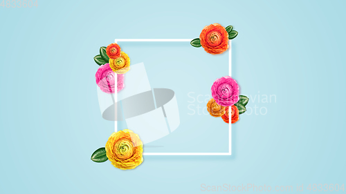 Image of Bright spring, summer illustration in beautiful colors, modern design