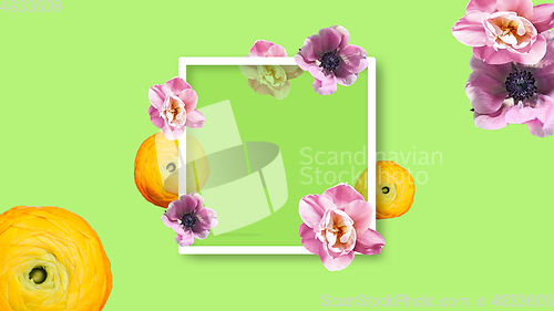 Image of Bright spring, summer illustration in beautiful colors, modern design