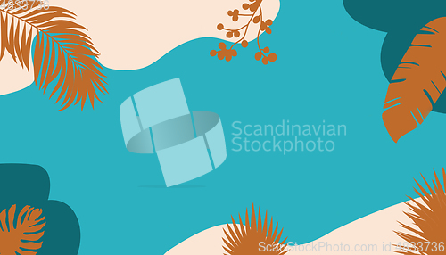 Image of Bright spring, summer illustration in beautiful colors, modern design