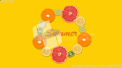 Image of Bright spring, summer illustration in beautiful colors, modern design