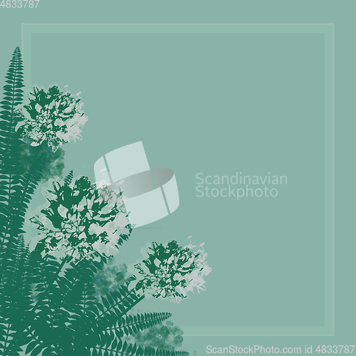 Image of Beautiful pastel flowers decoration - card mock up for wedding invitation or Mother Day greeting concept