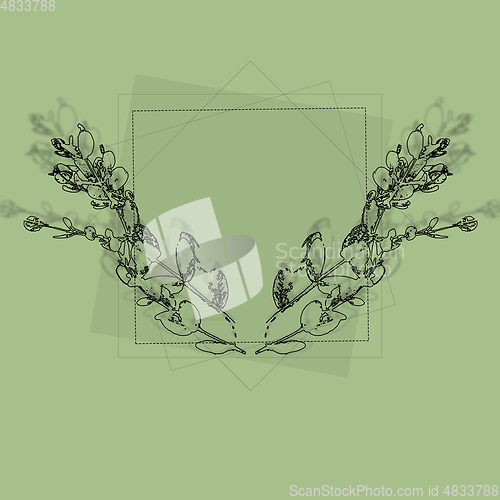 Image of Beautiful pastel flowers decoration - card mock up for wedding invitation or Mother Day greeting concept
