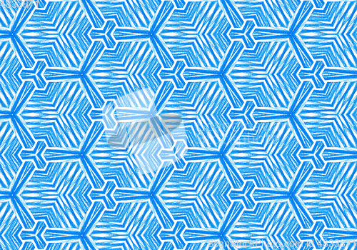 Image of Abstract bright blue repeating pattern