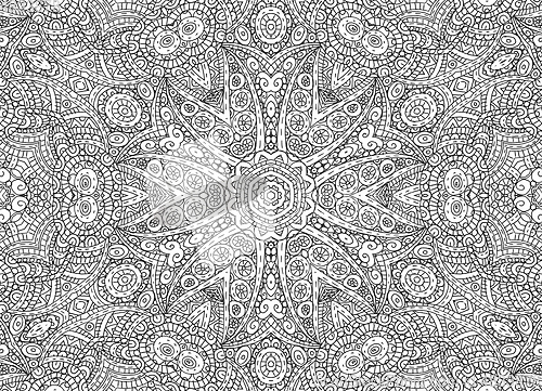 Image of Abstract doodle outline pattern