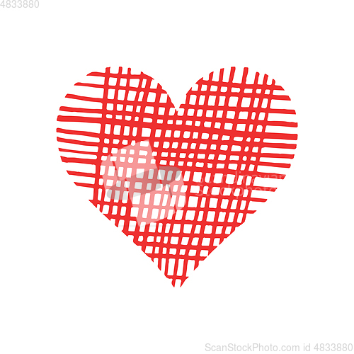 Image of Abstract bright red vector heart