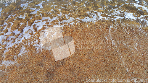 Image of Clear sea water in the coastal sand