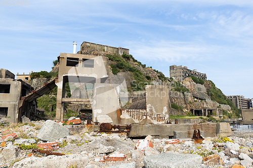 Image of Abandoned Hashima Island in Nagasaki city of Japan