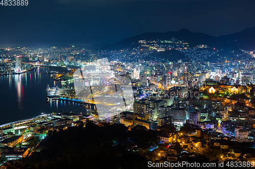 Image of Nagasaki City in japan at night