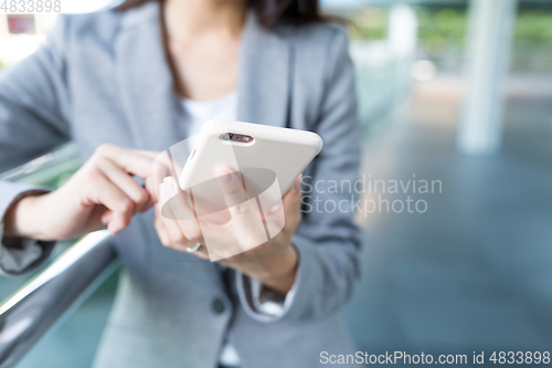 Image of Business woman use of mobile phone