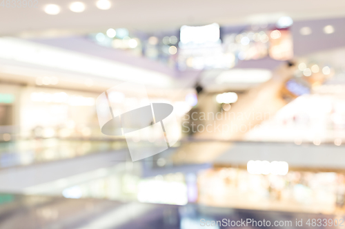 Image of Shopping center blur background with bokeh