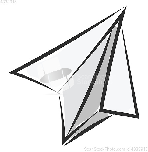 Image of A paper plane vector or color illustration