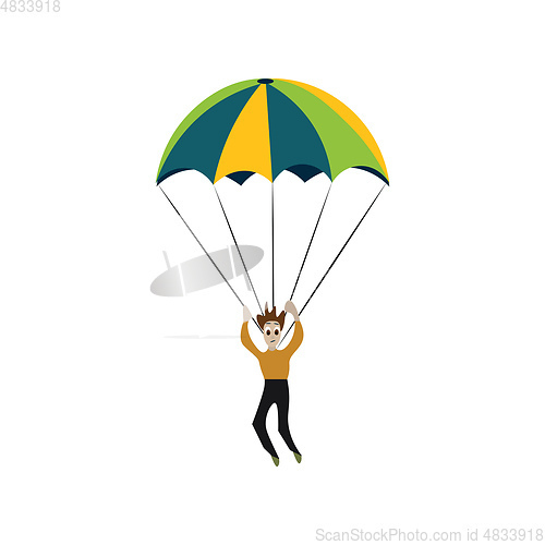 Image of Sky diver illustration vector on white background 