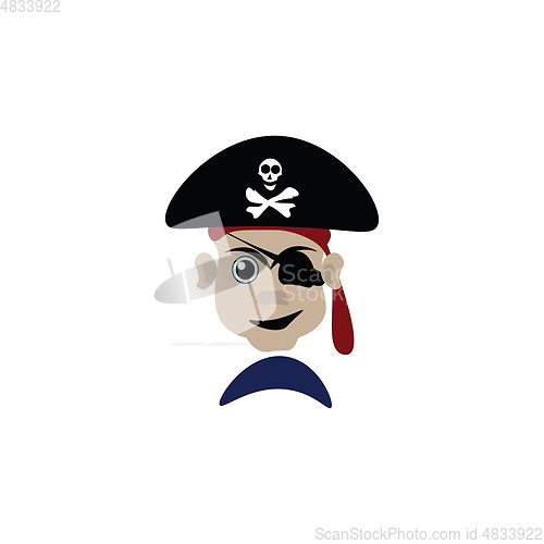 Image of A dangerous pirate vector or color illustration