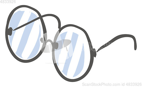 Image of A round glass vector or color illustration