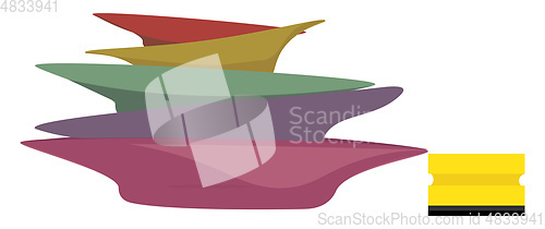 Image of Plates and sponge vector or color illustration