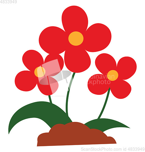 Image of Bunch of flowers vector or color illustration