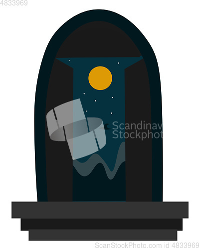 Image of A dark night vector or color illustration
