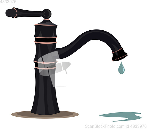 Image of A black tap vector or color illustration