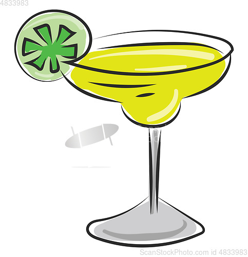 Image of fresh cocktail vector or color illustration