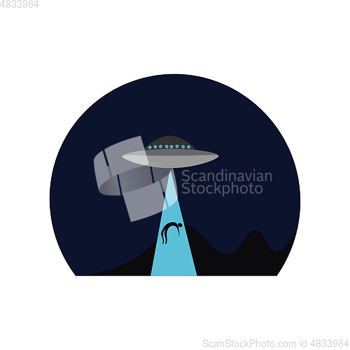 Image of An UFO vector or color illustration