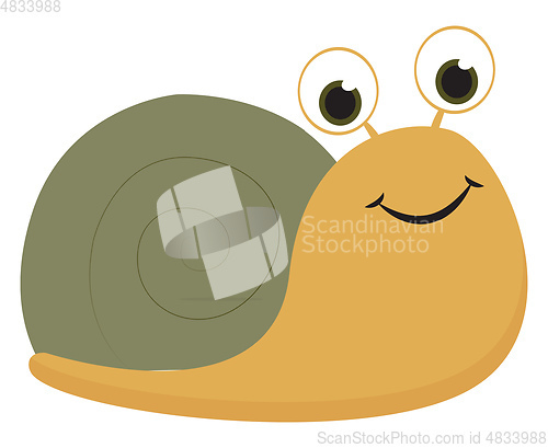 Image of Yellow snail vector or color illustration