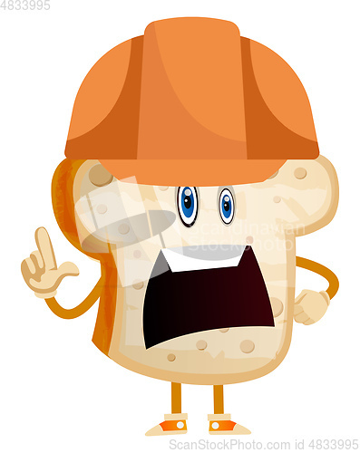 Image of Working Bread illustration vector on white background