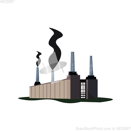 Image of Factory pollution vector or color illustration