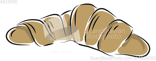 Image of Delicious croissant vector illustration 