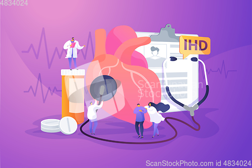 Image of Ischemic heart disease concept vector illustration