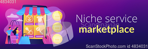 Image of Niche service marketplace concept banner header.