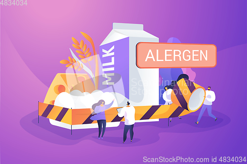 Image of Food allergy concept vector illustration