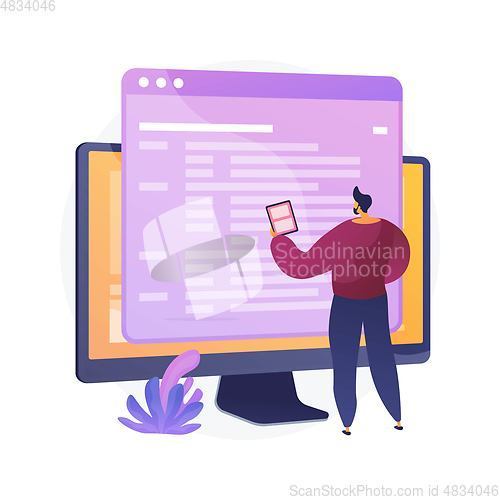 Image of Coding and website development vector concept metaphor.