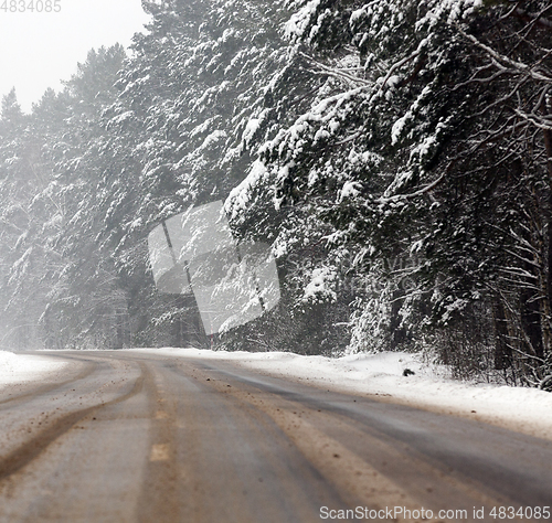 Image of Winter time of the year, close-up