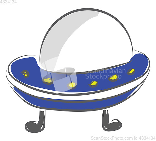 Image of An Alien Spacecraft vector or color illustration