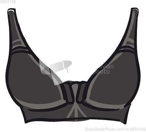 Image of Black sports bra vector or color illustration