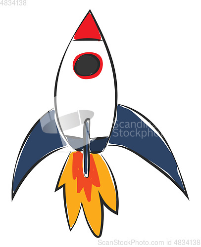 Image of A little rocket vector or color illustration