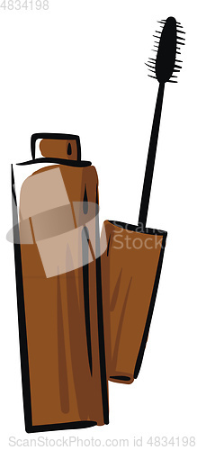 Image of A brown mascara vector or color illustration