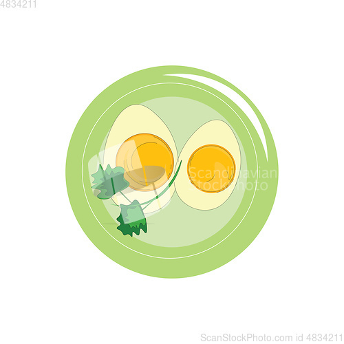 Image of Delicious eggs vector or color illustration