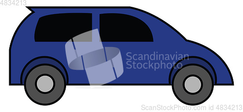 Image of Illustration of a blue car 