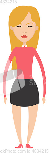 Image of Happy Girl illustration vector on white background