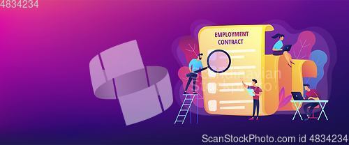 Image of Employment agreement concept banner header