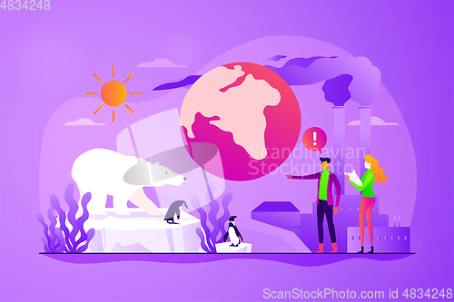 Image of Global warming concept vector illustration.