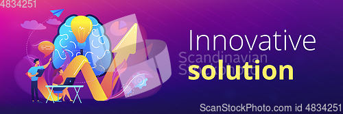 Image of Innovative solution concept banner header.