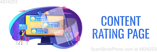 Image of Rating site concept banner header.