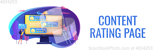 Image of Rating site concept banner header.