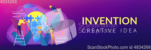 Image of Creative idea concept banner header.