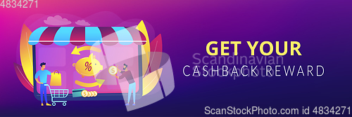 Image of Cashback service concept banner header