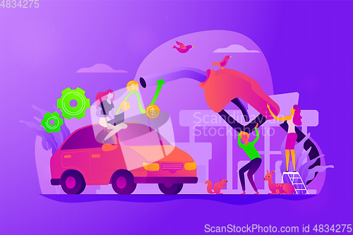 Image of Fuel economy concept vector illustration.