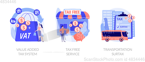 Image of Taxation control abstract concept vector illustrations.